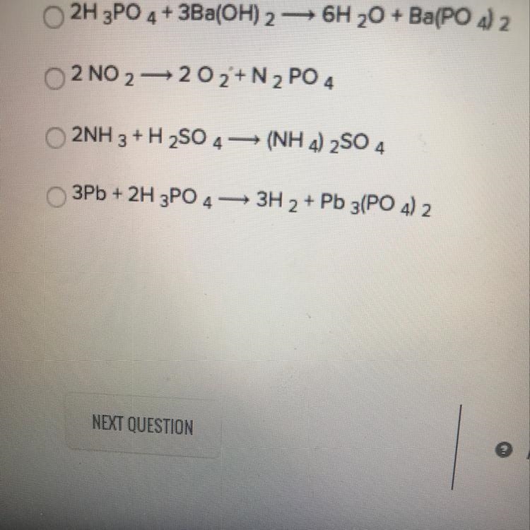 Identify the neutralization reaction-example-1