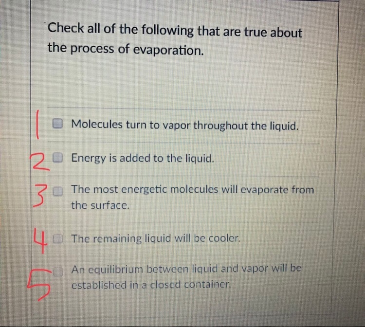 Process of evaporation-example-1