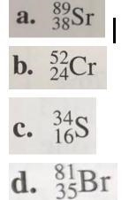 What are the number of protons, neutrons, and electrons in the following isotopes-example-1