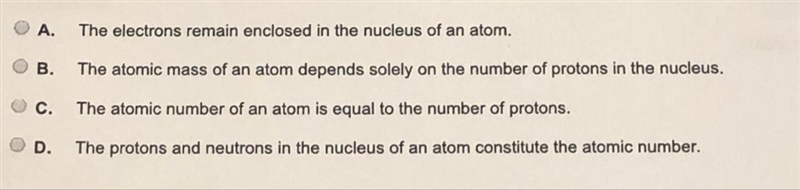 Which statement is true with respect to an atom?-example-1