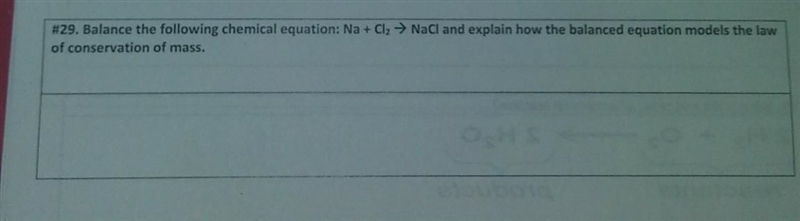 Balance the following chemical equation Na + Cl2 -> NaCl and explain how the balanced-example-1