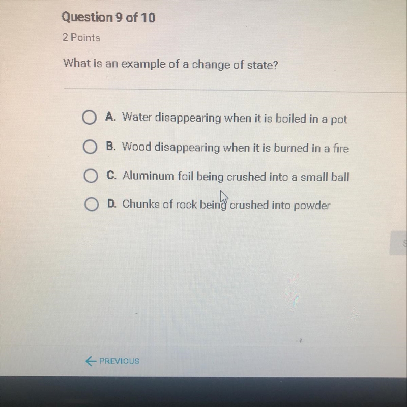 What is an example of a change of state. Help I need this answered asappp pls &amp-example-1