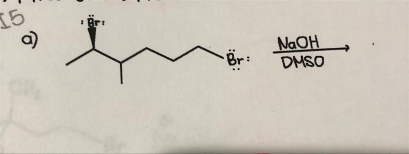 Will SN2 or E2 or both proceed? Which bromine will be the leaving group?-example-1