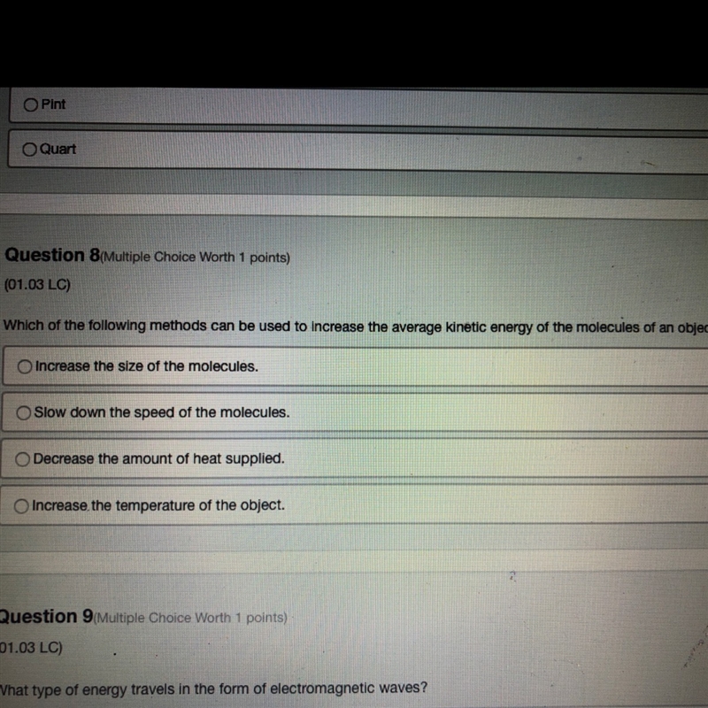 which of the following methods can be used to increase the average kinetic energy-example-1