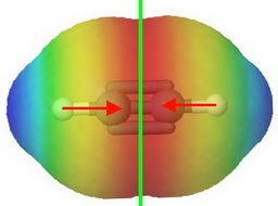 Given the formula representing a molecule: H – C (tripple bond) C – H The molecule-example-1