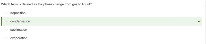 Please answer asp! Which term is defined as the phase change from gas to liquid? A-example-1