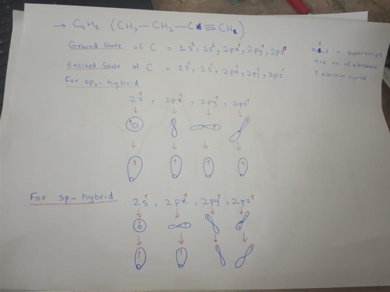 Propose a structure for a molecule that contains two sp³ hybridized carbon and two-example-1