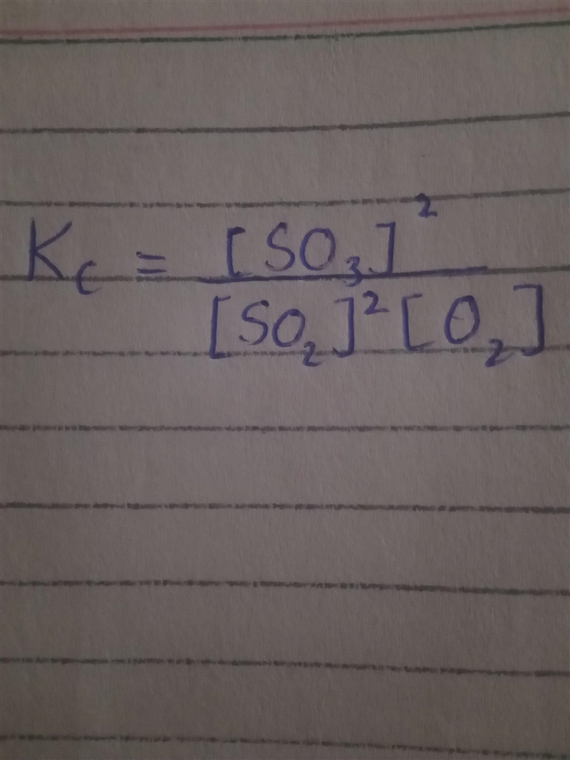 Please answer quick!!! What is the equilibrium constant expression Kc for the following-example-1