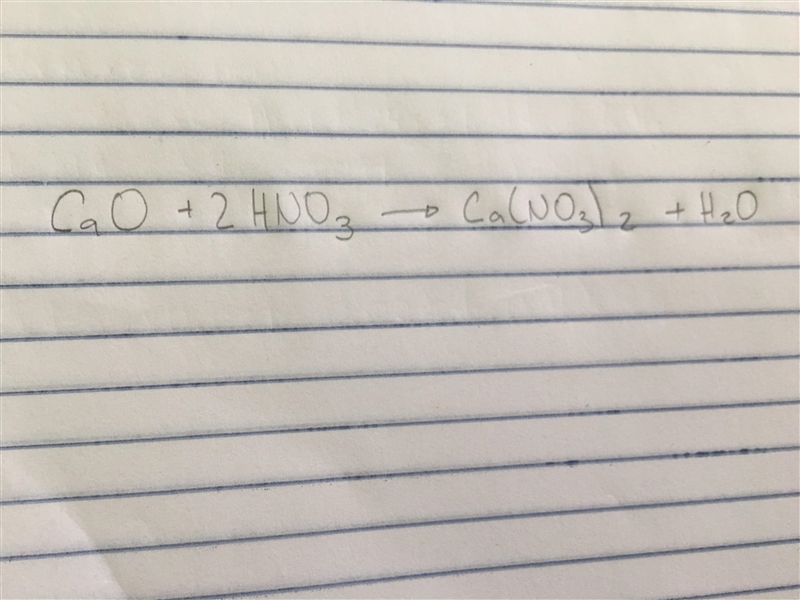 Balance the equation Ca0 + HNO3 arrow Ca(N03)2 + H20-example-1