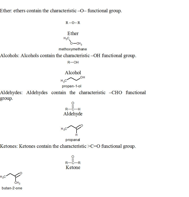 What type of compound is shown by this structural formula? Ether Aldehyde Alcohol-example-1