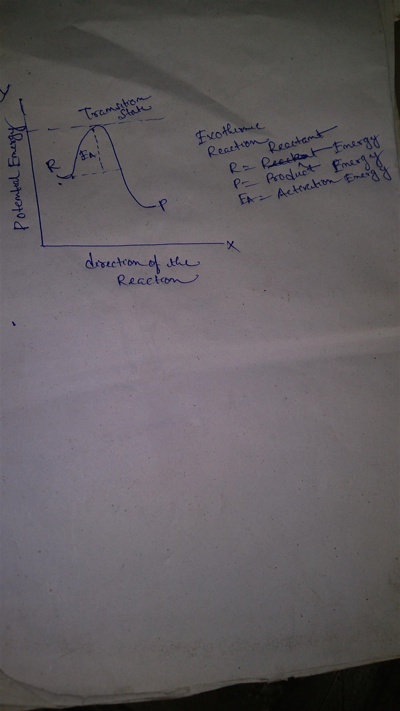 Which statement is true? In an endothermic reaction, the energy of the products is-example-1