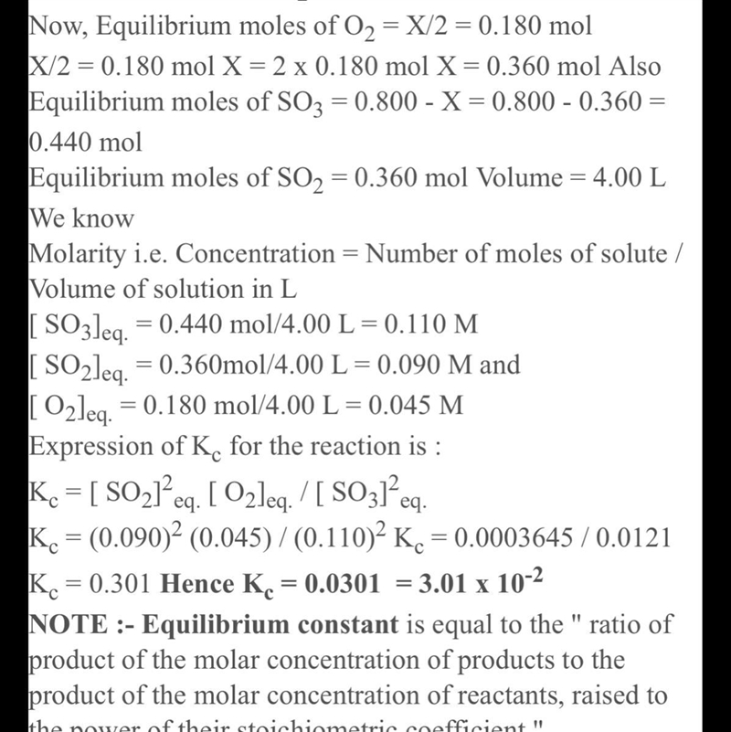 At a certain temperature, 0.800 mol SO3 is placed in a 4.50 L container. 2SO3(g) &lt-example-1