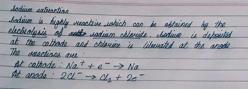 How is sodium extracted from is ore?-example-1