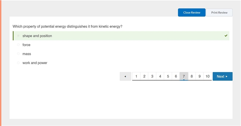 Which property of potential energy distinguishes it from kinetic energy? Mass Work-example-1