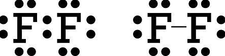 How many atoms are bonded to the central atom in a fluorine (F2) molecule?-example-1