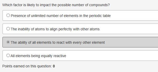 Which factor is likely to impact the possible number of compounds? Presence of unlimited-example-1