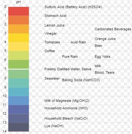 According to the pH chart, which is the strongest base? A) HCl B) NaOH C) blood D-example-1