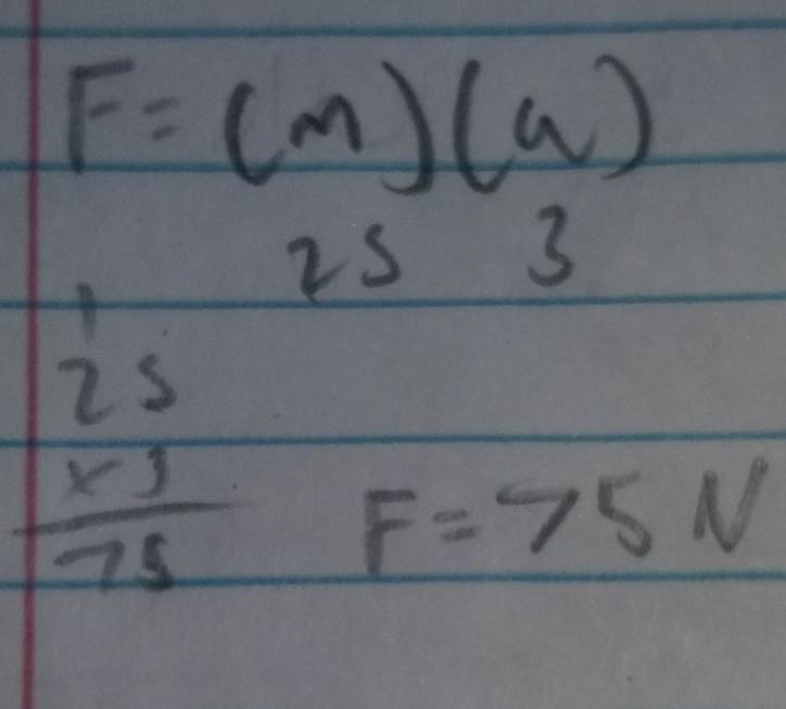 When a certain constant force acts upon an object with mass 25kg, the acceleration-example-1