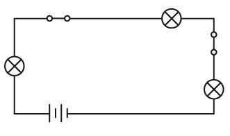 How many of each component are shown in the diagram? Check all that apply. one battery-example-1