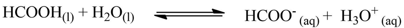 HELP! IM A STUDENT AND I NEED HELP! Formic acid, HCOOH, is a weak electrolyte. Write-example-1