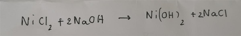 Suppose NiC2, reacts with NaOH. For each molecule of NicCI2, how many molecules of-example-1