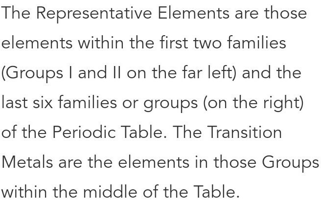 Which of the following elements is a representative element? A. chromium (Cr) B. aluminum-example-1