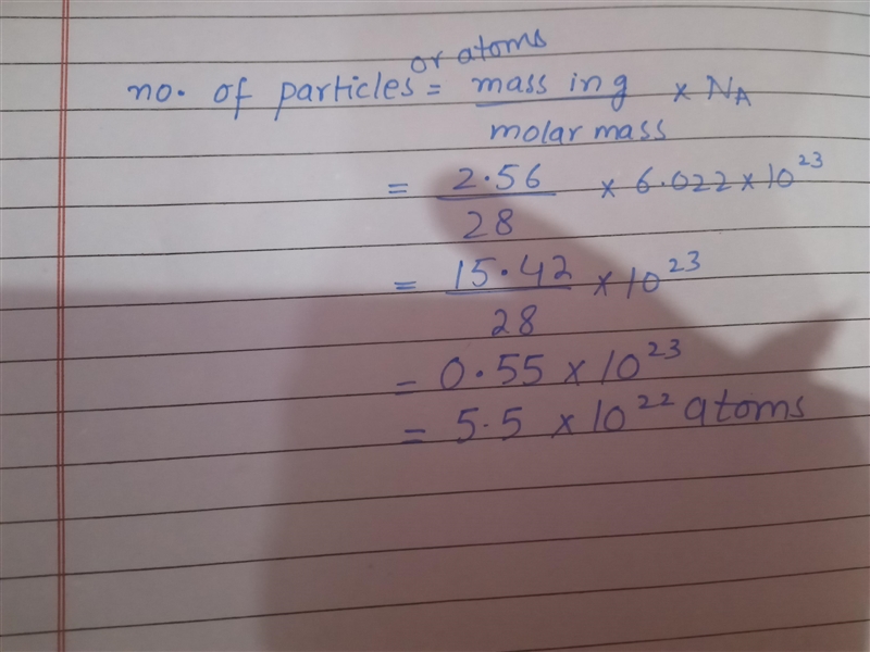 How many atoms are in 2.56 g of Si?-example-1