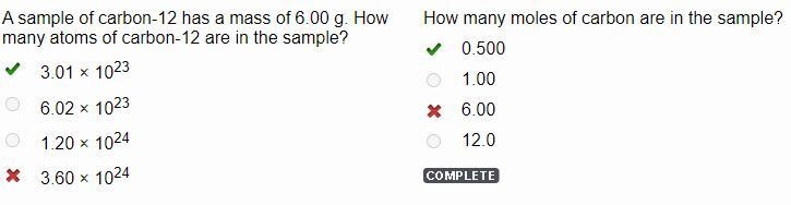 A sample of carbon -12 has a mass of 6.00 g. How many atoms of carbon -12 are in the-example-1