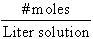 Which expression defines molarity?-example-1