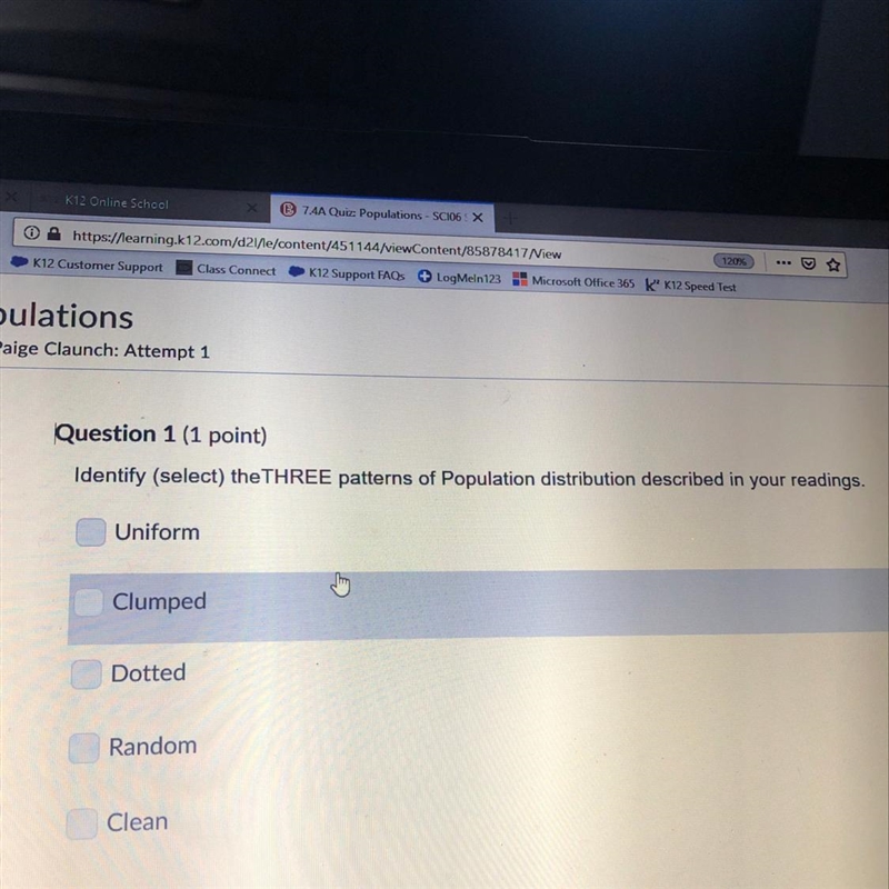 Identify the three patterns of population distribution in your readings Help plz-example-1