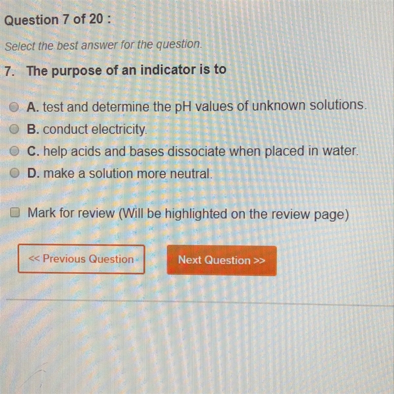 The purpose of an indicator is to-example-1