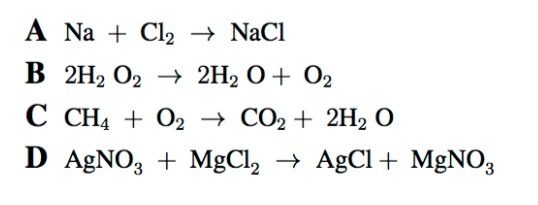 Which chemical equation is balanced to show that mass is conserved during the reaction-example-1