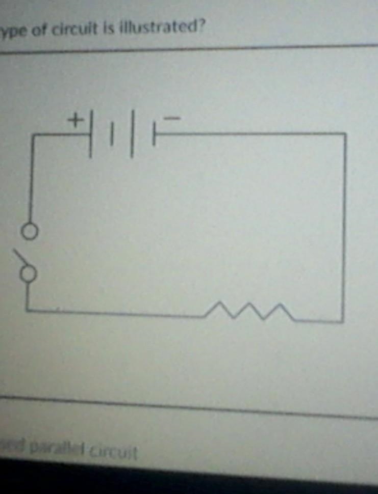 What type of circuit is Illustrated? A.a close parallel circuit B.a close series circuit-example-1