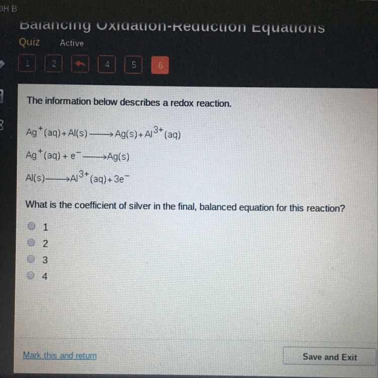 What is the coefficient of silver in the final, balanced equation for this reaction-example-1