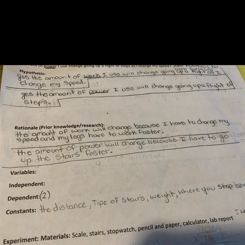 What is the dependent and independent variable-example-1