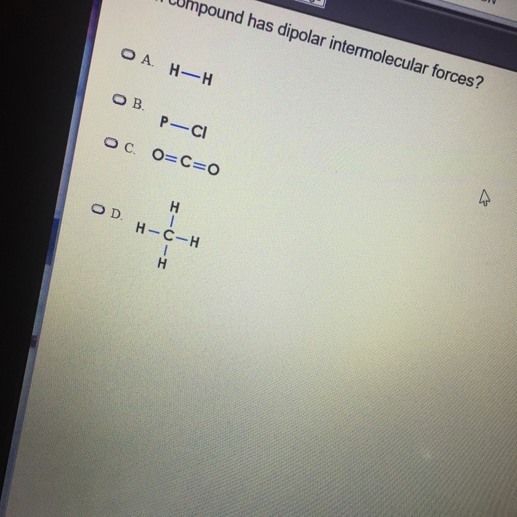 Which compound has dipolar intermolecular forces?-example-1