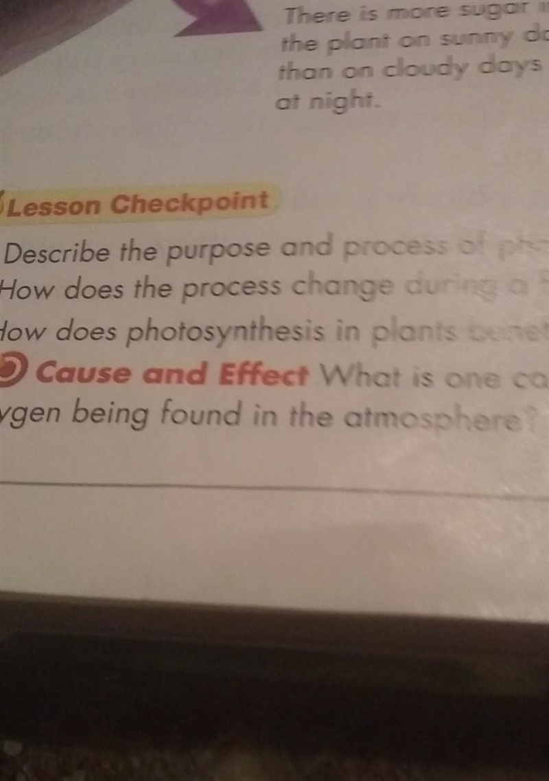 Describe the purpose and process of photosynthesis​-example-1