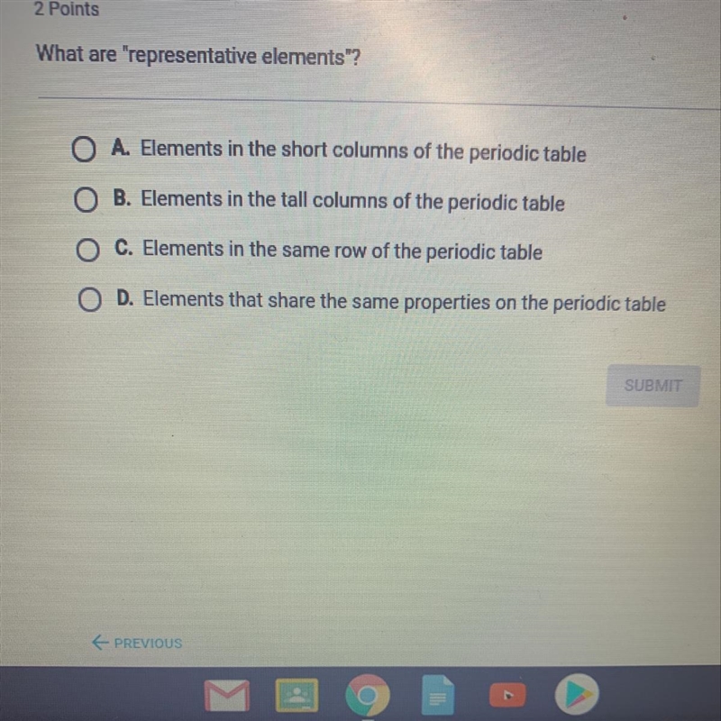 What are "representative elements"?-example-1