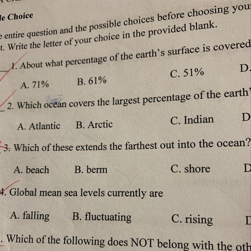 Which of these extends the farthest out into the ocean ( beach berm or shore)-example-1