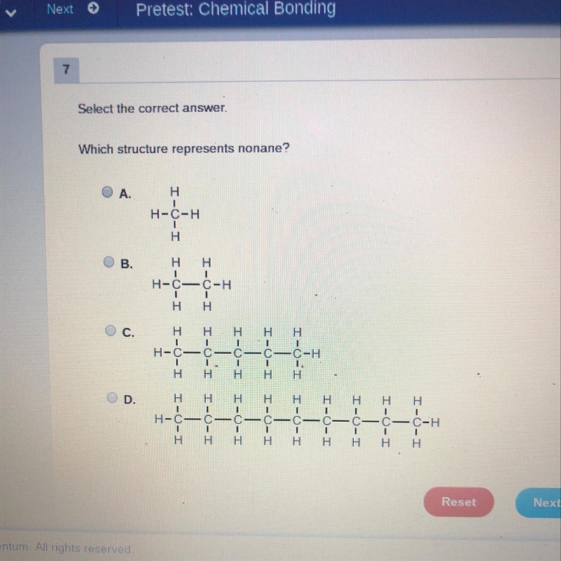 Which structure represents nonane?-example-1