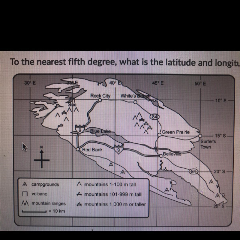 To the nearest fifth degree, what is the latitude and longitude of Sue Volcano?-example-1