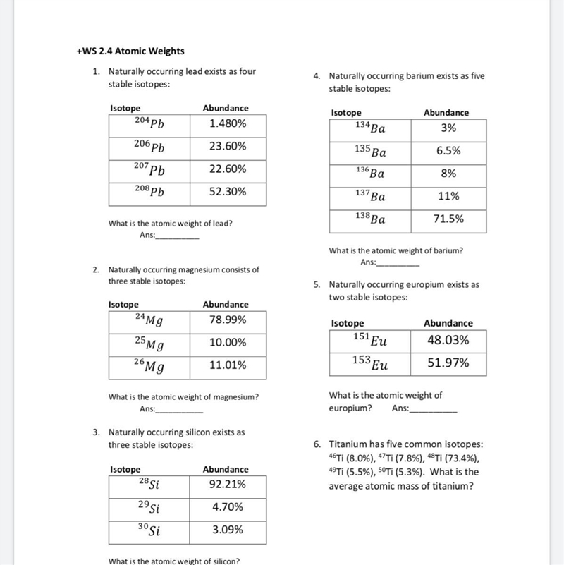 I have to show my work after I find the atomic weight of each element please help-example-1