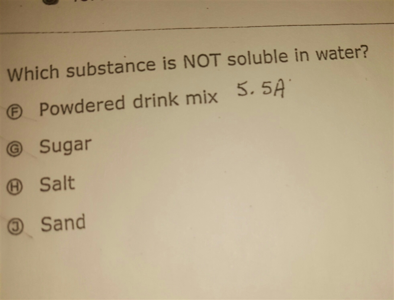 Which Subatance is not soluble in water-example-1