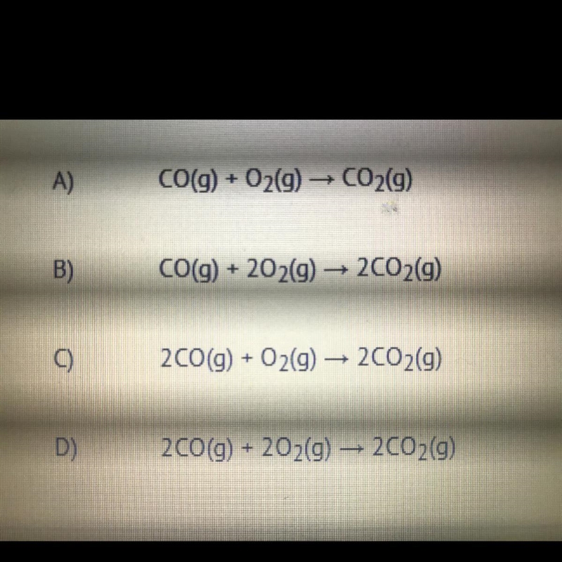 Which of those is a balanced chemical equation? (super important)-example-1