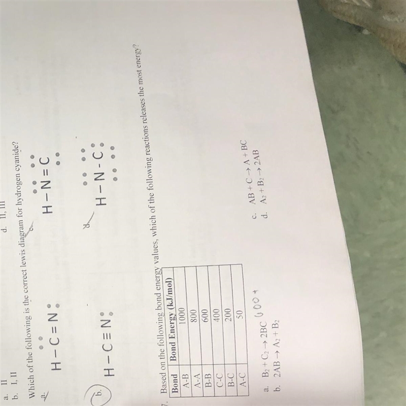 Which reaction releases the most energy-example-1