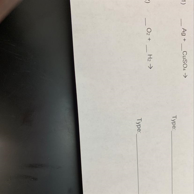 What is the type of chemical reaction-example-1