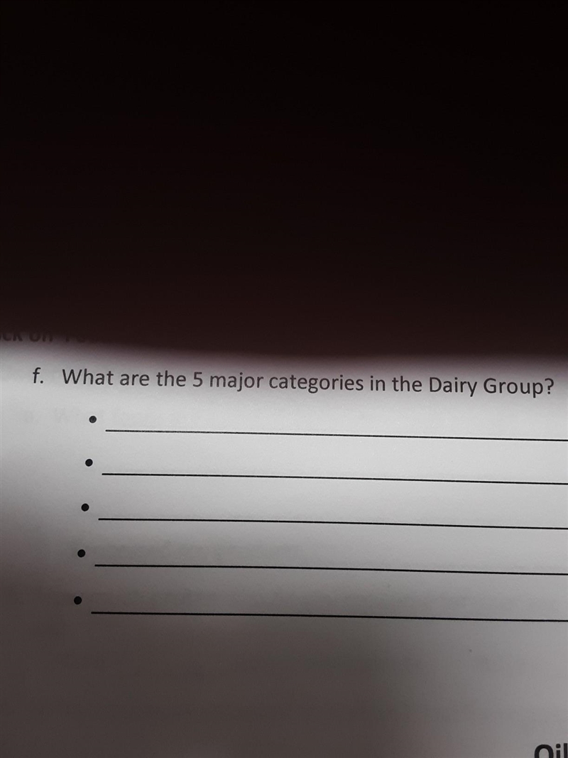 Do you no the 5 major dairy groups​-example-1