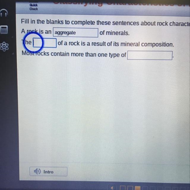 The blank of a rock is a result of its mineral composition-example-1