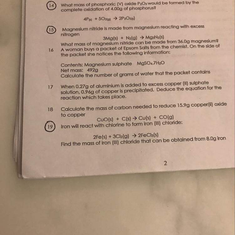 Please help! I don’t know how to calculate reacting masses-example-1