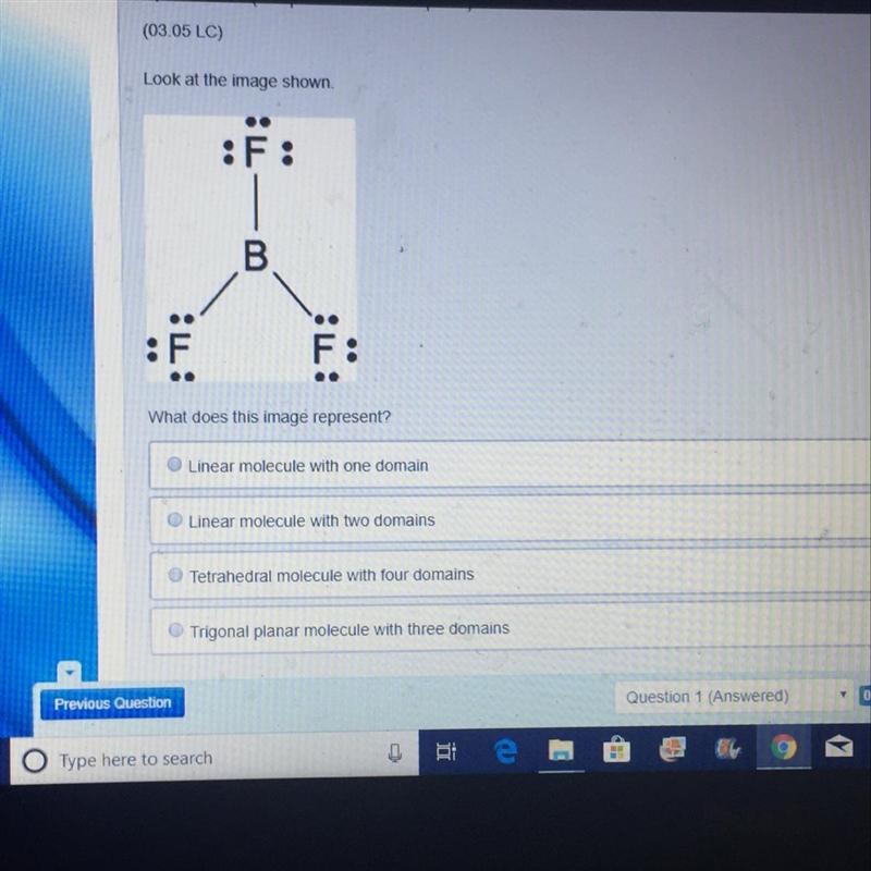 Look at the image shown :F What does this image represent? Linear molecule with one-example-1